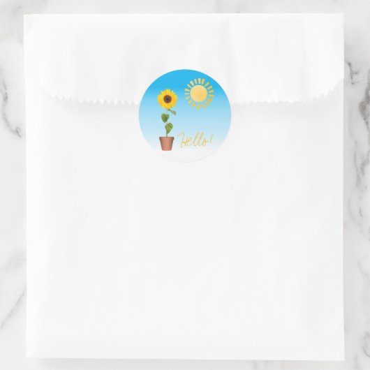Sticker rond tournesol (Sac)
