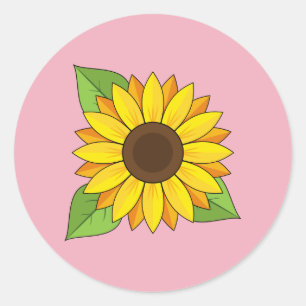 Sticker Rond Tournesol