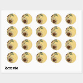 Sticker Rond Tournesol (Feuille)