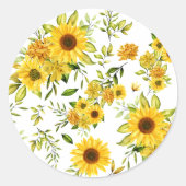 Sticker Rond Tournesol 8 (Devant)