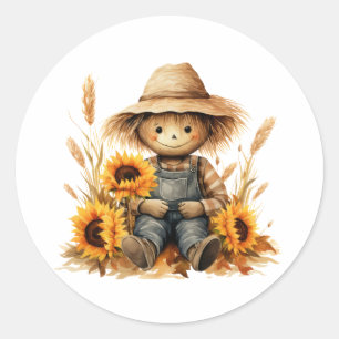 Sticker Rond Tournesol à écailles
