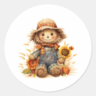 Sticker Rond Tournesol à écailles