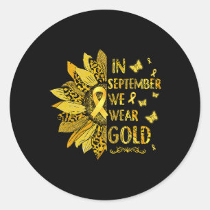 Sticker Rond Tournesol Cancer Enfance En Septembre Nous Portons