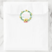 Sticker Rond Tournesol couronne de Noël à et de l'autocollant (Sac)