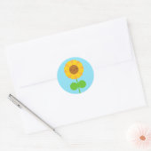 Sticker Rond Tournesol de Kawaii (Enveloppe)