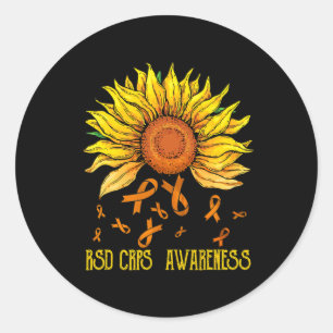 Sticker Rond Tournesol de sensibilisation RSD CRPS