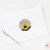 Sticker Rond Tournesol et Camouflage (Enveloppe)