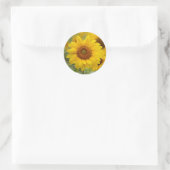 Sticker Rond Tournesol Floral (Sac)