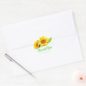 Sticker Rond Tournesol floral Tournesol jaune (Enveloppe)