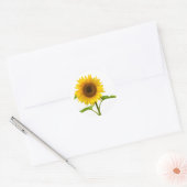 Sticker Rond Tournesol floral Tournesol jaune (Enveloppe)