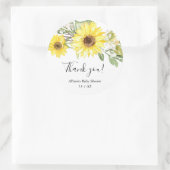 Sticker Rond Tournesol jaune blanc (Sac)