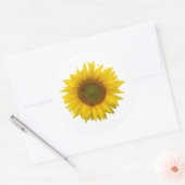 Sticker Rond Tournesol Jaune rustique (Enveloppe)
