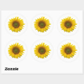 Sticker Rond Tournesol Jaune rustique (Feuille)