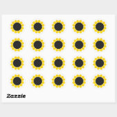 Sticker Rond Tournesol mignon (Feuille)