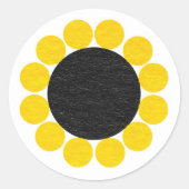 Sticker Rond Tournesol mignon (Devant)