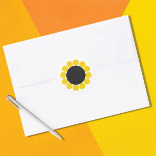 Sticker Rond Tournesol mignon