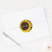 Sticker Rond Tournesol, Mlle You (Enveloppe)