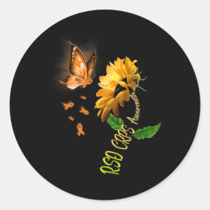 Sticker Rond Tournesol papillon RSD Sensibilisation 1