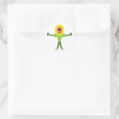 Sticker Rond Tournesol souriant (Sac)