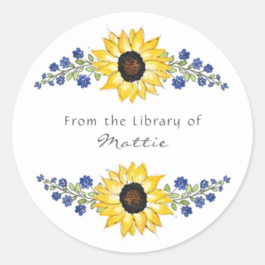 Sticker Rond Tournesol Swags (Devant)