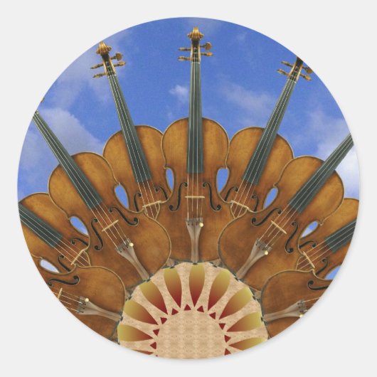 Sticker Rond Tournesol violon (Devant)