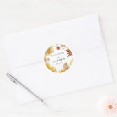 Sticker Rond Tournesols d'automne rustique et Mariage Fleur sau (Enveloppe)