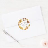 Sticker Rond Tournesols d'automne rustique et Mariage Fleur sau (Enveloppe)