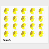Sticker Rond Tournesols de printemps (Feuille)