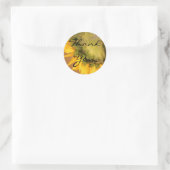 Sticker Rond Tournesols, Merci (Sac)
