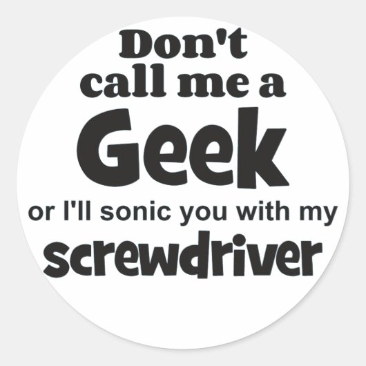 Sticker Rond tournevis geek bf (Devant)