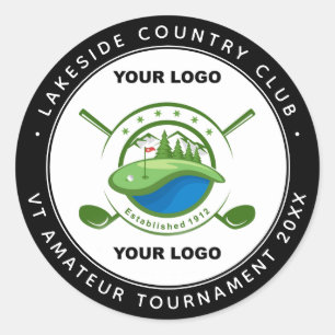 Sticker Rond Tournoi commémoratif du club de golf Logo personna