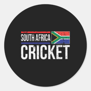 Sticker Rond Tournoi de match de cricket en jersey avec drapeau