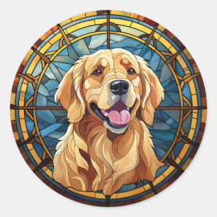 Sticker Rond Tournoi du Golden Retriever