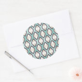 Sticker Rond Tourquoise Moroccan Pattern (Enveloppe)