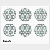 Sticker Rond Tourquoise Moroccan Pattern (Feuille)