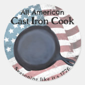 Sticker Rond Tous American Cast Fer Cook (Devant)