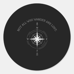 Sticker Rond Tous ceux qui errent ne sont pas des Voyageurs per