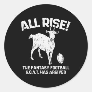 Sticker Rond Tous Imaginaire de Montée Chèvre de Football Arriv