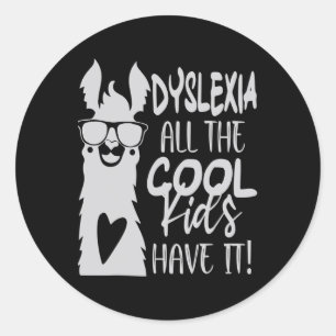Sticker Rond Tous Les Enfants Cool Ont C'Amusant Llama De Sensi