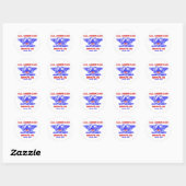 Sticker Rond TOUS LES HAMBURGERS AMÉRICAINS À L'ENTRÉE DE Massa (Feuille)