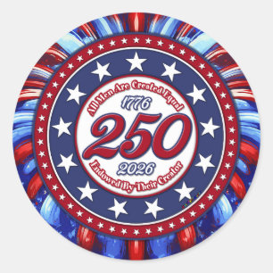Sticker Rond Tous les hommes sont des feux d'artifice graphique