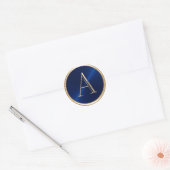 Sticker Rond TOUS LES INITIALES Monogrammes or sur n'importe qu (Enveloppe)