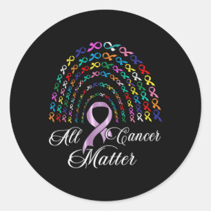 Sticker Rond Tous les problèmes de sensibilisation au cancer Di