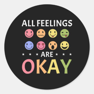 Sticker Rond Tous les sentiments sont d'accord Conseiller en sa