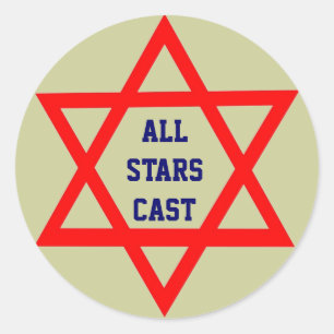 Sticker Rond Tous les Stars Cast collant rond