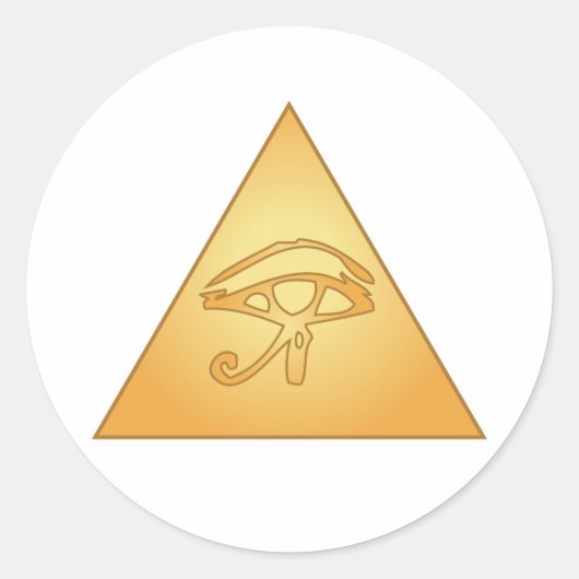 Sticker Rond Tous les yeux de vue / oeil de Horus : (Devant)