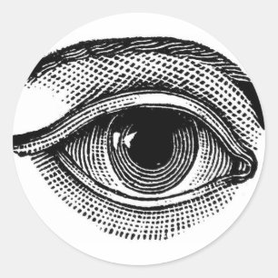 Sticker Rond Tous les yeux qui regardent l'oeil