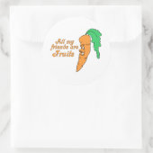 Sticker Rond Tous mes amis sont des fruits 2 (Sac)