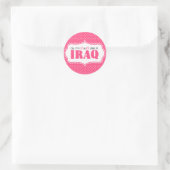 Sticker Rond Tous mes X et O sont en Irak (Sac)