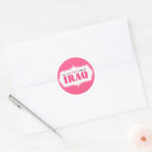 Sticker Rond Tous mes X et O sont en Irak (Enveloppe)